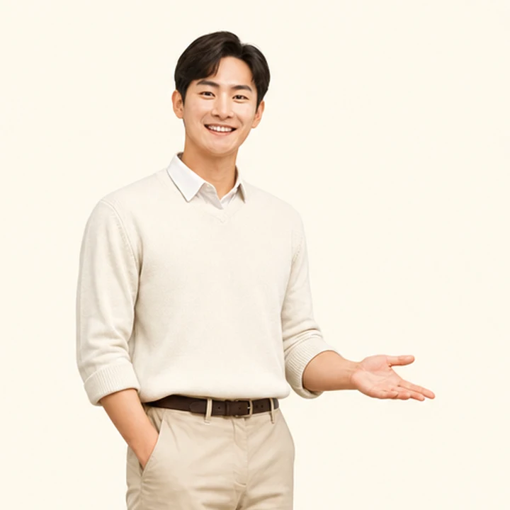 모닝 중고차 장기렌트카 상담 신청을 안내하는 담당자